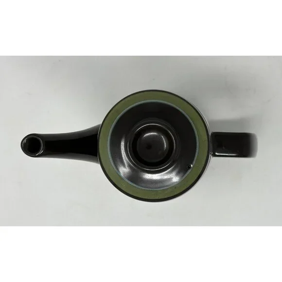 1970s MIKASA MAJORCA INTAGLIO COFFEE TEA POT w/LID 7501 Brown Stoneware Japan - Picture 5 of 12